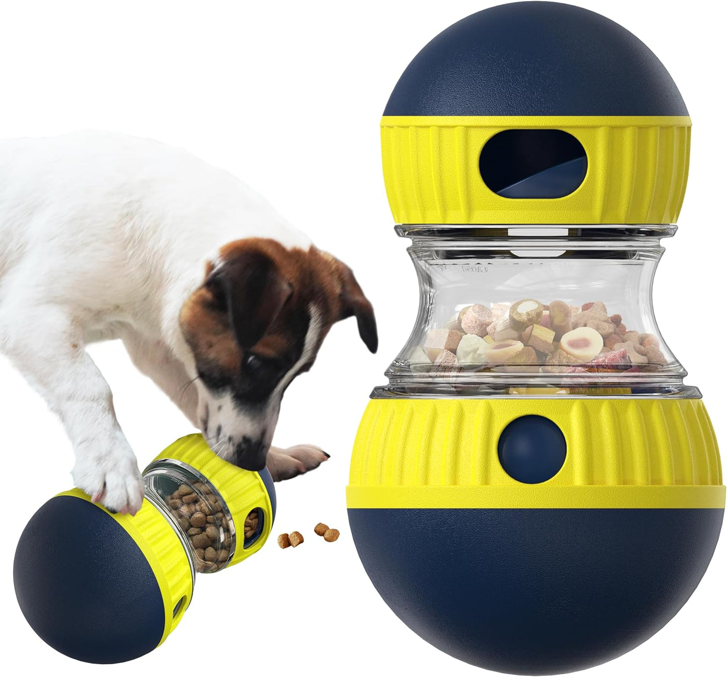 Dog Puzzle Ball  Adjustable Treat Dispensing Toy for Small & Medium Dogs (Large Size)