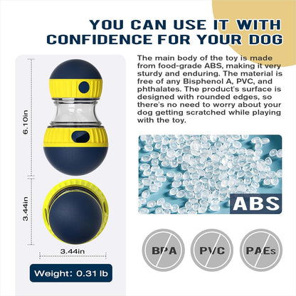 Dog Puzzle Ball  Adjustable Treat Dispensing Toy for Small & Medium Dogs (Large Size)