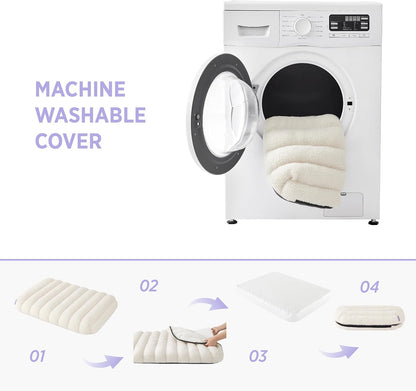 Orthopedic Dog Bed Medium, Waterproof with Washable Cover (30"x20", Cream)